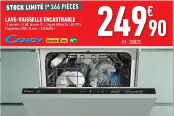 Brico Cash Lave-vaisselle Encastrable Candy offre
