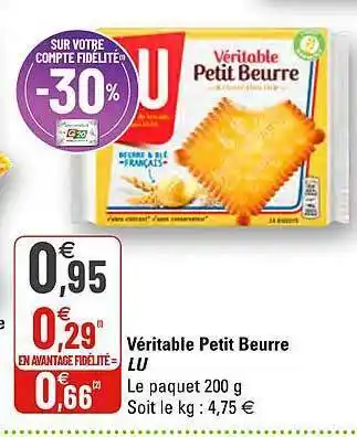 G20 Véritable Petit Beurre Lu offre