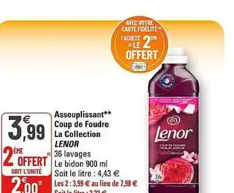 G20 Assouplissant Coup De Foudre La Collection Lenor offre