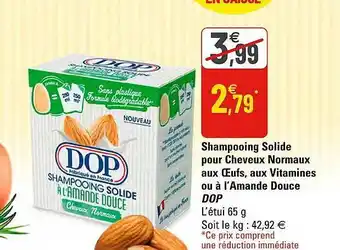 G20 Shampooing Solide Pour Cheveux Normaux Au Oeufs, Aux Vitamines Ou à L'amande Douce Dop offre