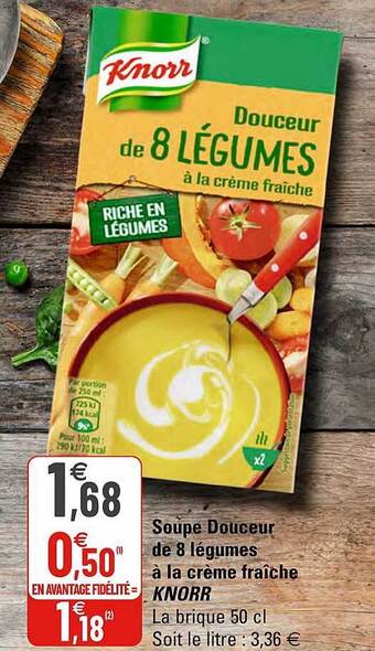 G20 Soupe Douceur De 8 Légumes à La Crème Fraîche Knorr offre