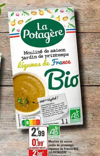 G20 Mouliné De Saison Jardin De Printemps Légumes De France Bio La Potagère offre