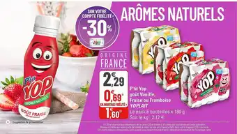 G20 P'tit Yop Goût Vanille, Fraise Ou Framboise Yoplait offre