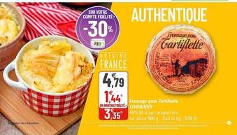 G20 Fromage Pour Tartiflette Livradois offre