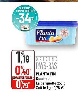 G20 Planta Fin Demi-sel offre