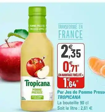 G20 Pur Jus De Pomme Pressée Tropicana offre