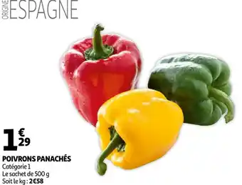 Auchan Poivrons panachés offre