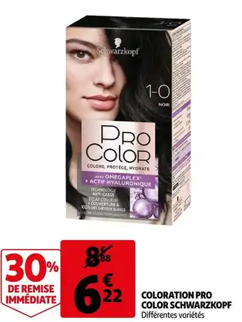Auchan Schwarzkopf coloration pro color schwarzkopf offre