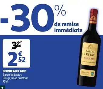 Baron de lestac bordeaux aop