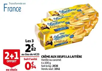 Auchan La laitière crème aux oeufs offre