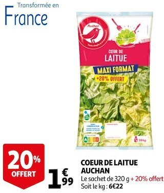 Auchan Auchan coeur de laitue offre