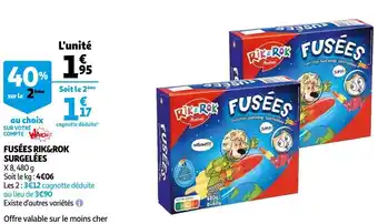 Auchan Rikrok fusées rik&rok surgelées offre