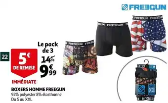 Auchan Boxers homme freegun offre
