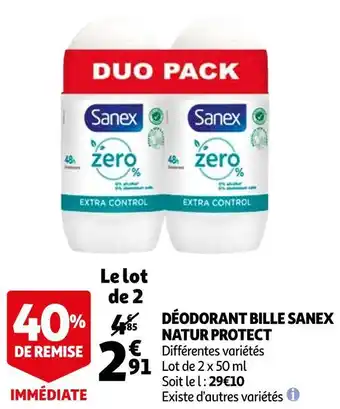 Sanex déodorant bille sanex natur protect