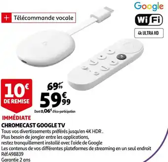 Auchan Chromecast google tv offre
