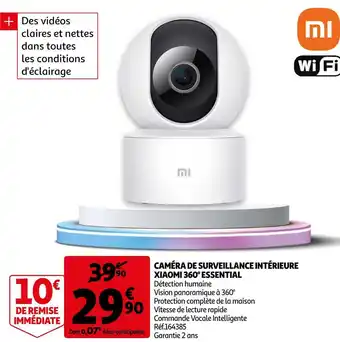 Auchan Caméra de surveillance intérieure xiaomi 360° essential offre