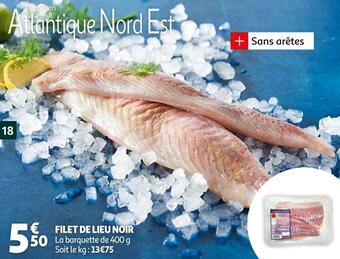 Auchan Filet de lieu noir offre