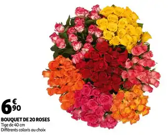 Auchan Bouquet de 20 roses offre