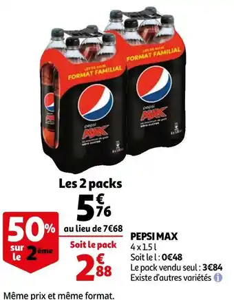 Auchan Pepsi pepsi max offre
