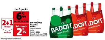 Auchan Badoit eau minérale gazeuse offre