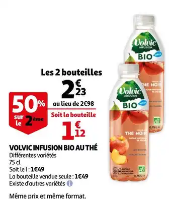 Auchan Volvic volvic infusion bio au thé offre