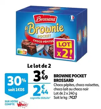 Auchan Brossard brownie pocket offre