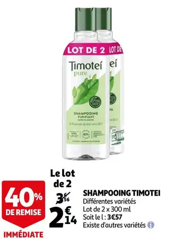 Auchan Timotei shampooing offre