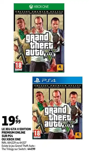 Auchan Edition premium online le jeu gta v sur ps4 ou xbox one offre