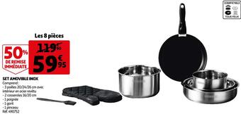 Auchan Set amovible inox offre