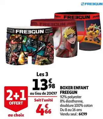 Auchan Freegun boxer enfant offre