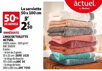 Auchan Auchan linge de toilette offre