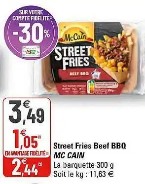 G20 Street Fries Beef Bbq Mc Cain offre