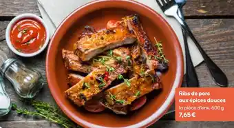 Ecomiam Ribs de porc aux épices douces offre