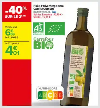 Carrefour Huile d'olive vierge extra offre