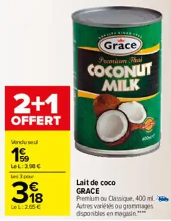 Carrefour Lait de coco offre