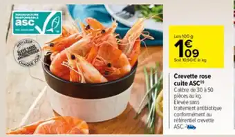 Carrefour Crevette rose cuite asc offre