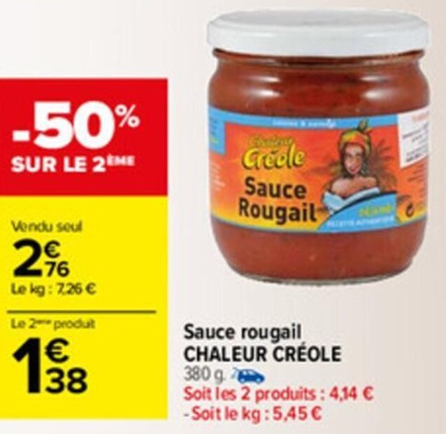 Promo Sauce rougail chez Carrefour