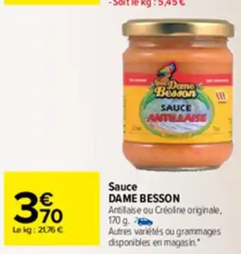 Carrefour Sauce demon besson offre