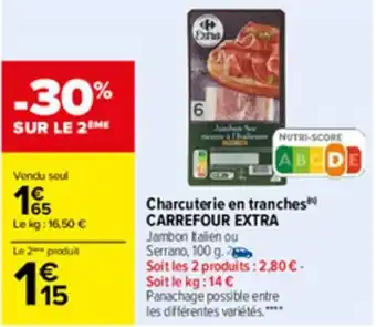 Carrefour Charcuterie en tranches offre