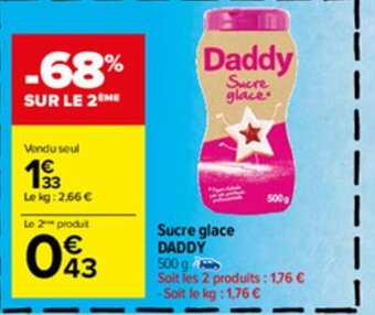 Carrefour Sucre glace Daddy offre