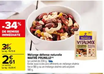 Carrefour Mélange défense naturelle maitré prunille offre