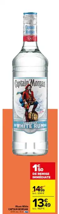 Carrefour Rhum white captain morgan offre