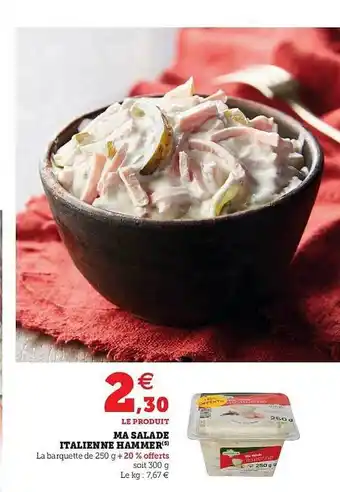 U Express Ma Salade Italienne Hammer offre