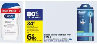 Carrefour Brosse à dents électrique pro 1 Oral B offre