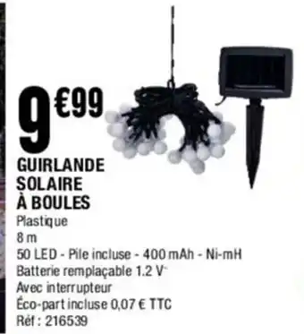 La Foir'Fouille Guirlande solaire À boules offre