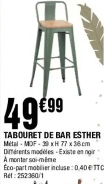 La Foir'Fouille Tabouret de bar esther offre