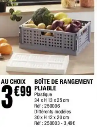 La Foir'Fouille Boîte de rangement pliable offre