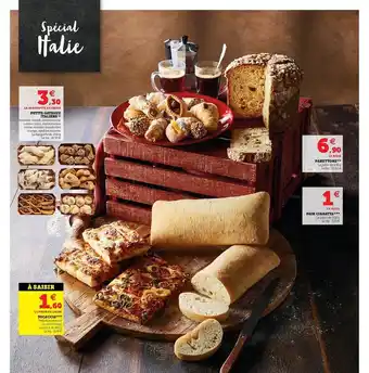 U Express Petits Gâteaux Italiens, Panettone, Pain Ciabatta, Focaccia offre