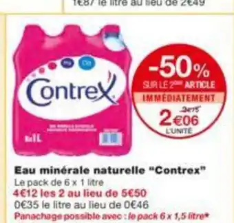 Monoprix Eau mineralle naturelle Contrex offre