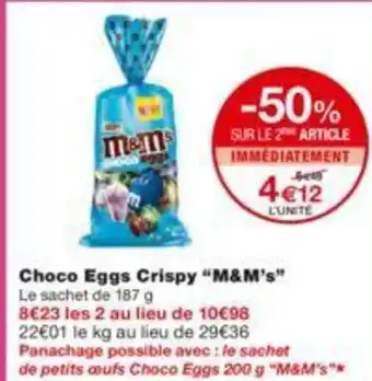 Monoprix Choco Eggs Crispy M&M's offre